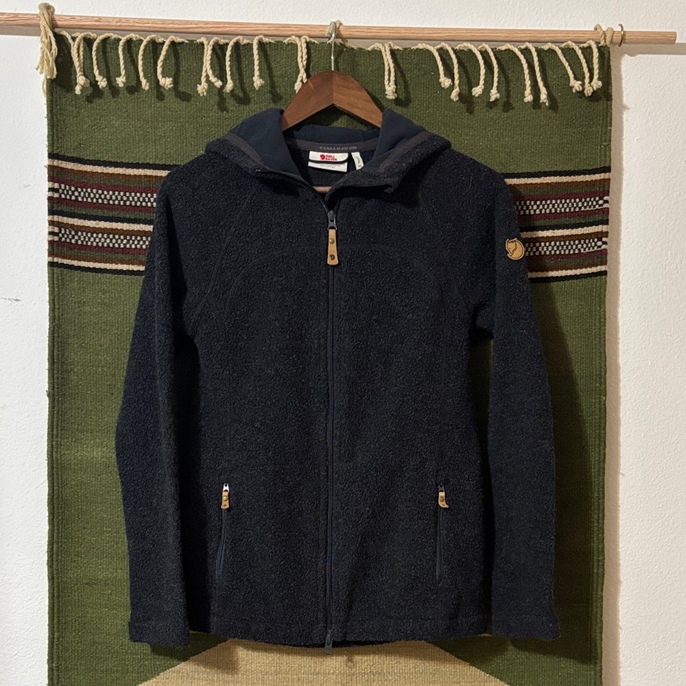 Fjällräven Charcoal Gray Fleece Jacket Kaitum Fleece black